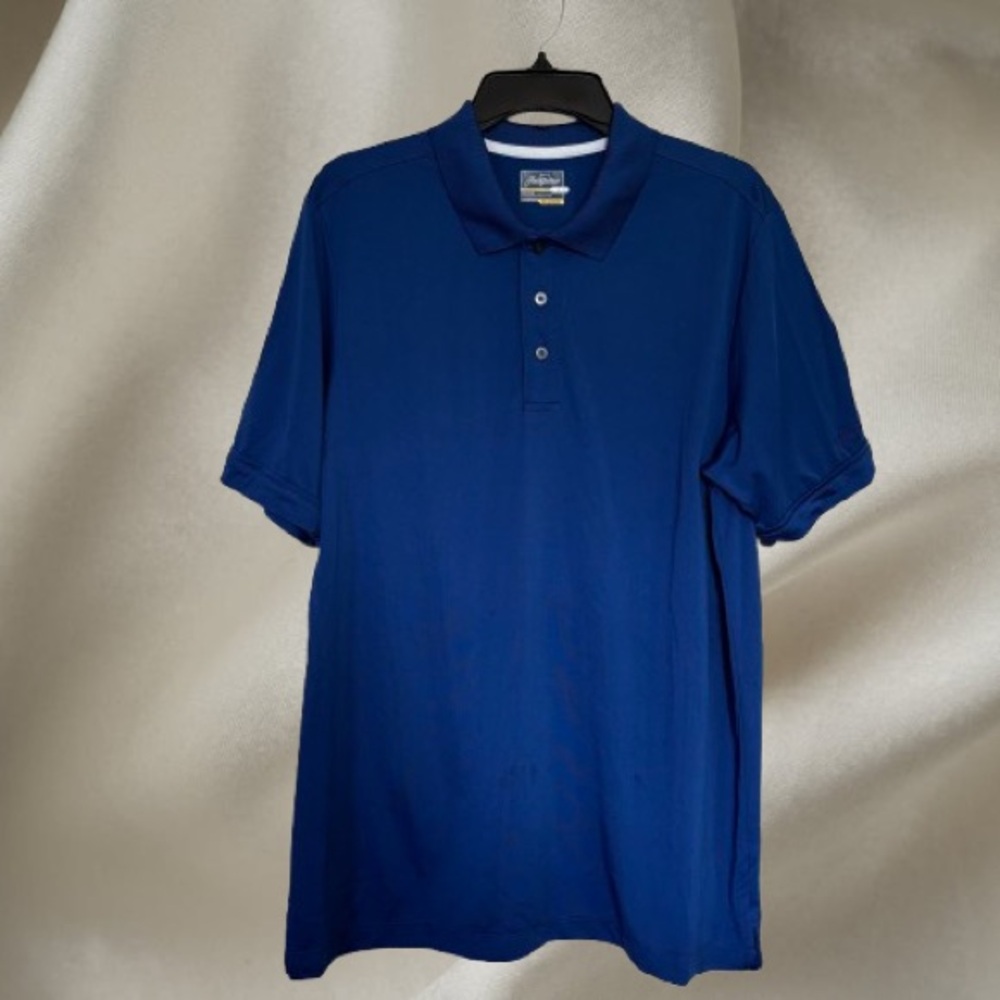Jack Nicklaus Men's Golf Blue Polo Shirt L Stay Dry‎